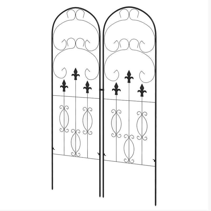 Premium Metal Trellis (Set of 2): Perfect for Climbing Plants, Elegant Scroll Design, Durable & Stylish