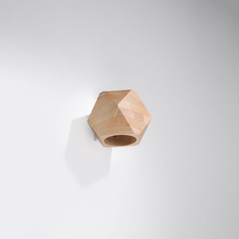 Scandinavian Design Wall Lamp - Natural Wood & Geometric - High Quality