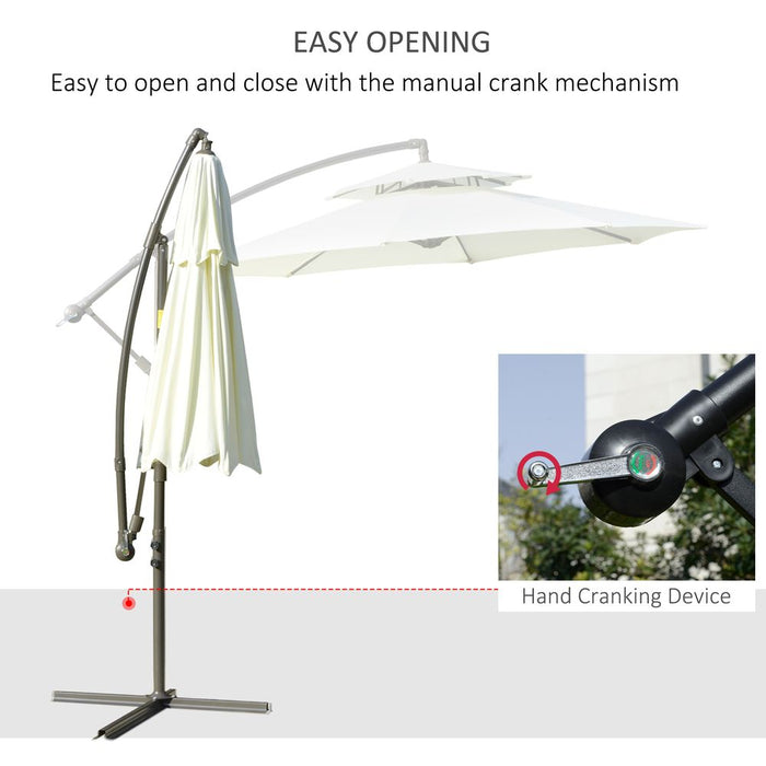 High-Quality 2.7m Banana Parasol Cantilever, Double Tier Canopy