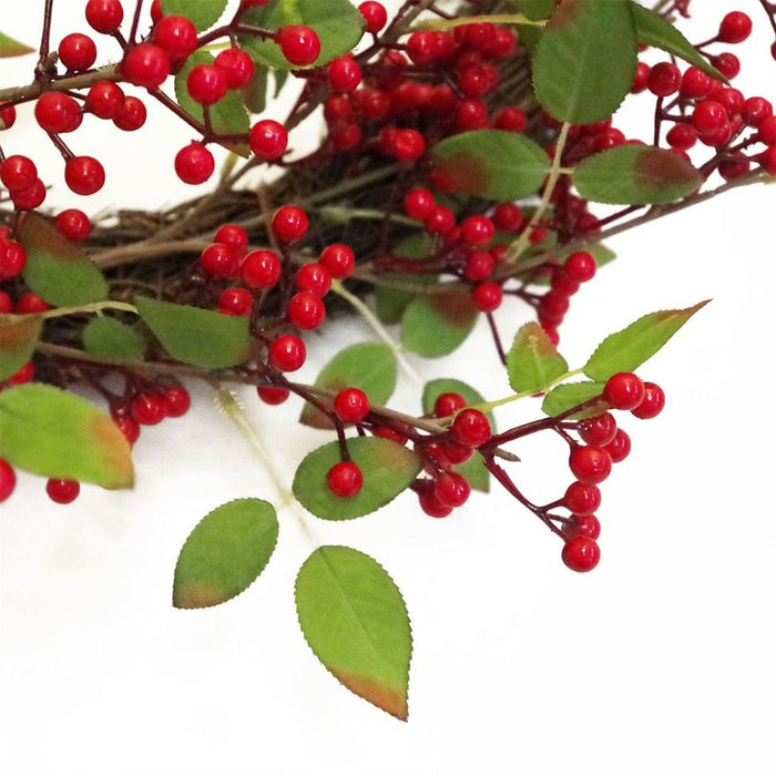 Deluxe 60cm (24") Christmas Red Berry Floristry Wreath - Luxury Natural Look, Large and Durable