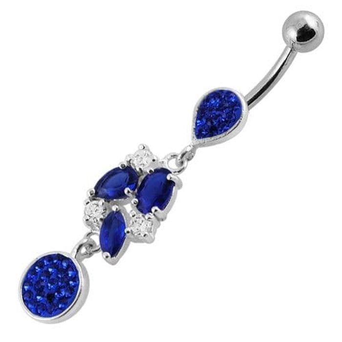  Fancy Dangling With SS Banana Navel Ring