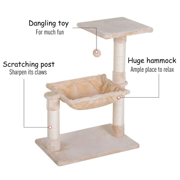 Premium Cat Activity Tree: Kitten Play Tower, 2-Tier w/ Sisal Scratching Post - Quality Guaranteed!