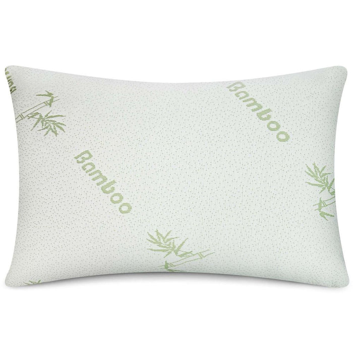 Bamboo Memory Foam Pillow - High-Quality, Allergen-Resistant, Relieves Pain - 100% Shredded Memory Foam - Eco-Friendly Cover