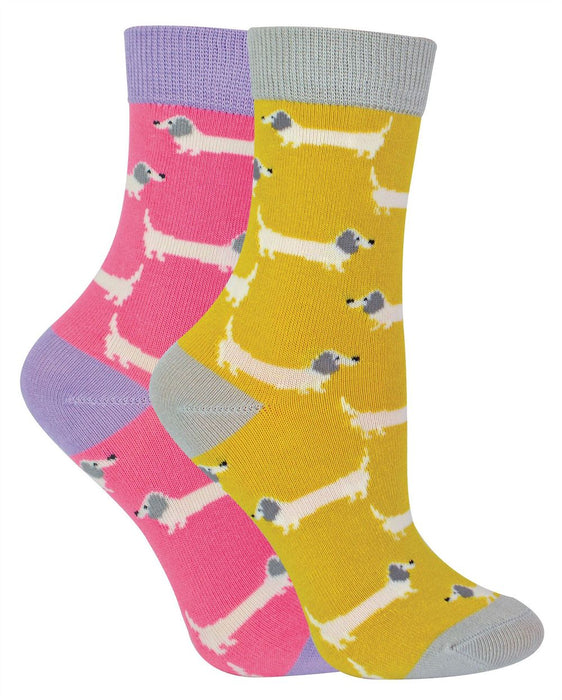 Miss Sparrow - Girls 2 Pack Bamboo Socks