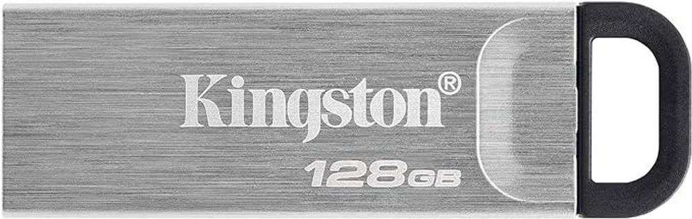 Kingston DataTraveler Kyson USB 3.2 Gen 1 Flash Drive 128GB - Stylish Capless Metal Case