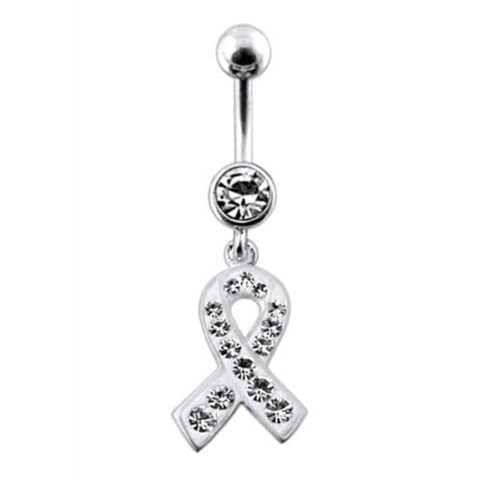 Fancy  CROSS Logo Dangling Belly Ring