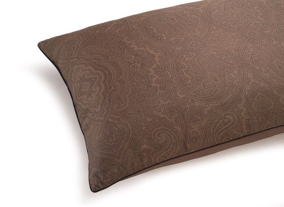 400 TC - Cotton Rich Paisley Print Duvet Cover Set Brown