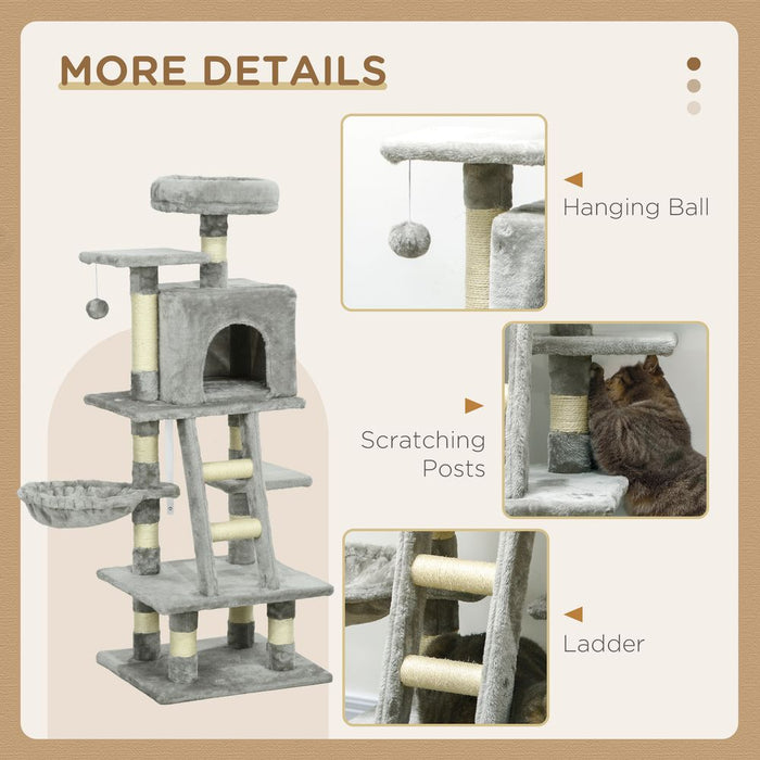 PawHut 132cm Multi-Activity Cat Tree - Quality, Fun, and Comfort for Your Cat!