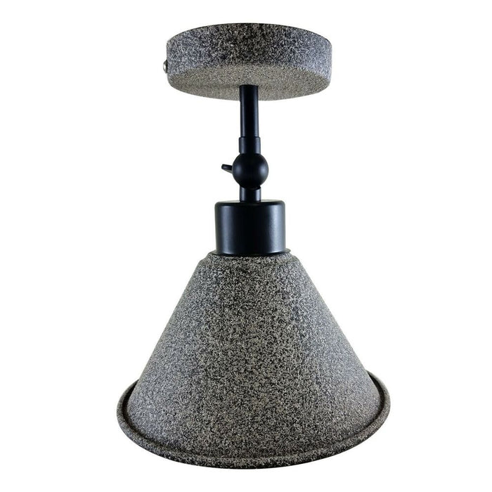 Retro Industrial  Stone Effect Ceiling Flush Mount Light Metal Indoor Light