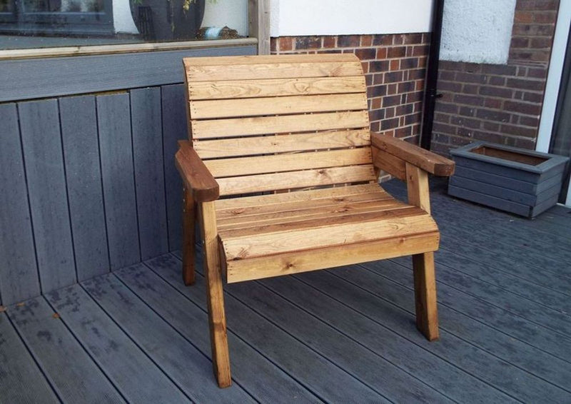 Extra Wide Spacious Grand Chair: 10 Year Rot-Free Guarantee, FSC-Sourced, Water-Repellent