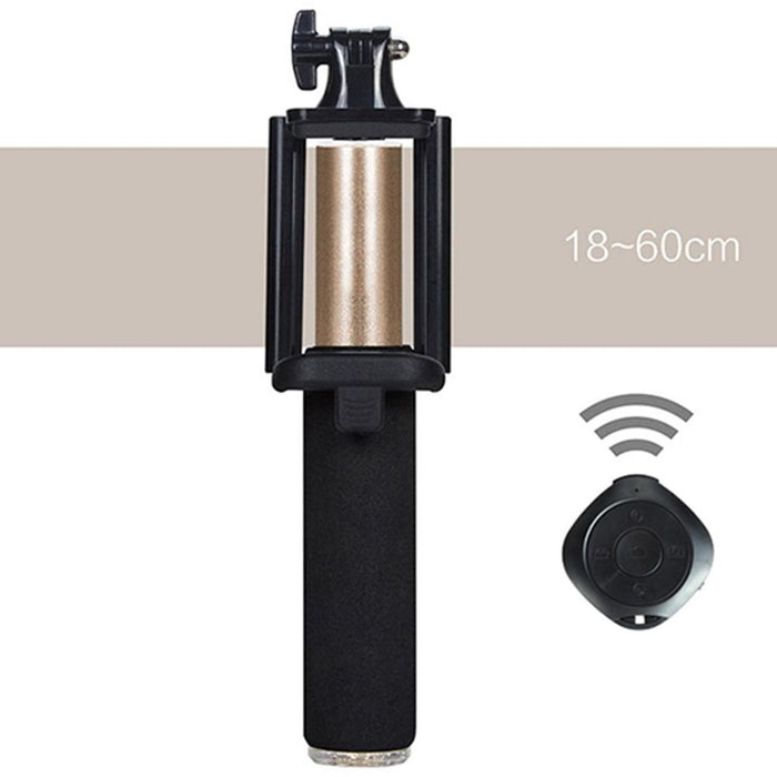 Aquarius Selfie Stick - Gold | Bluetooth Remote | Premium-Aluminium | 270° Adjustment