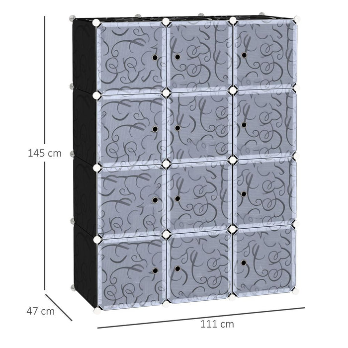 DIY Wardrobe Portable Interlocking Plastic Modular Closet Cube