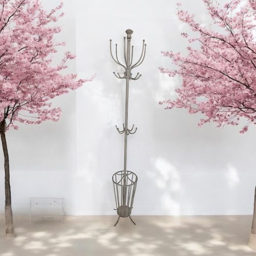175CM CREAM METAL COAT STAND/ UMBRELLA HOL
