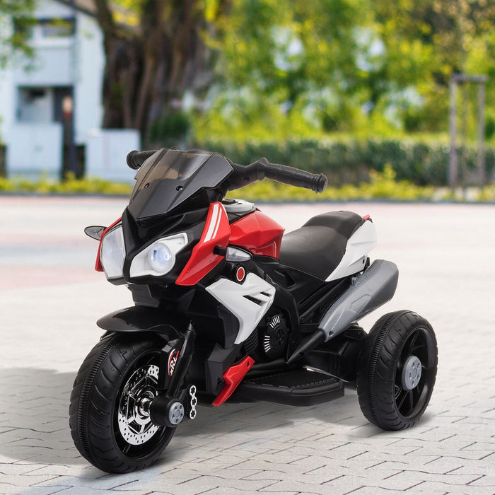 Premium Quality Kids Electric Motorcycle: Ride-On Toy, 6V Battery, Music, Horn, Lights, Red HOMCOM