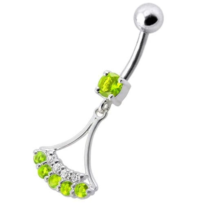 Fancy  Jeweled Dangling Belly Navel Ring Body Jewelry