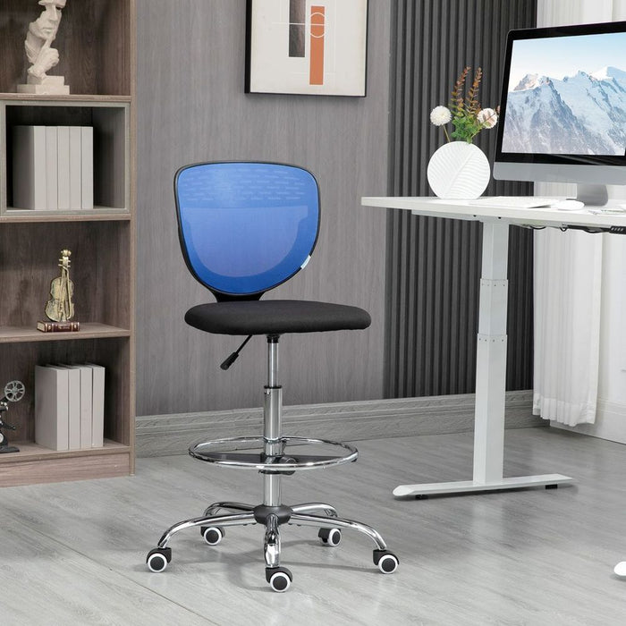 Vinsetto Tall Office Chair - Lumbar Support, Adjustable Height, Blue