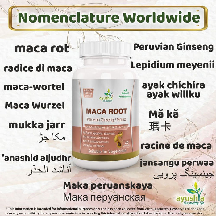 Maca Root Capsule - High Quality Peruvian Ginseng Supplement for Optimal Health and Wellness