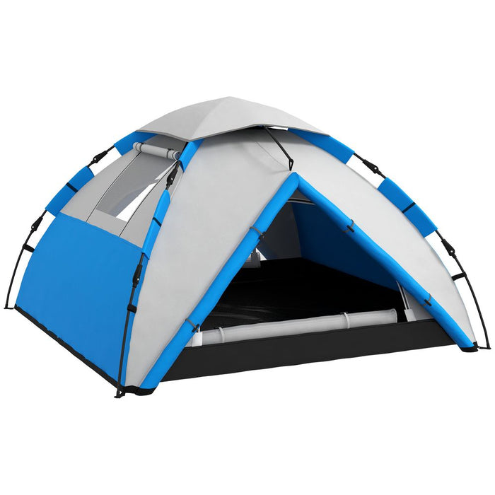 Outsunny 3-4 Man Camping Tent Portable with Bag, Quick Setup