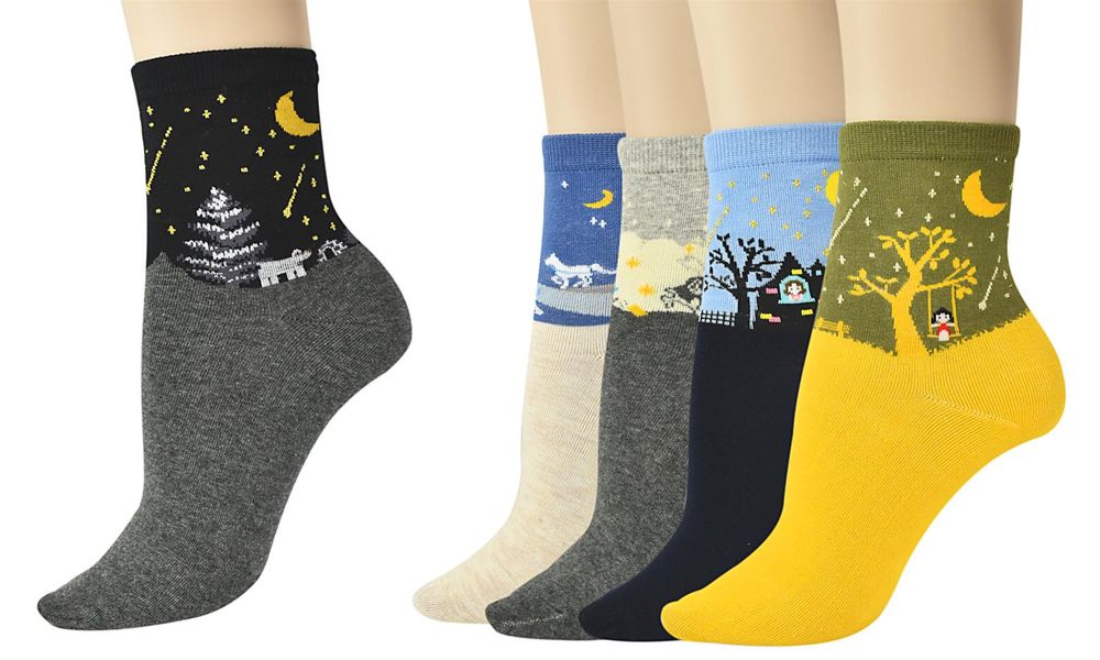 VINSANI Ladies Socks - High Quality Cotton, Comfortable & Stylish - Perfect Gift for Any Occasion