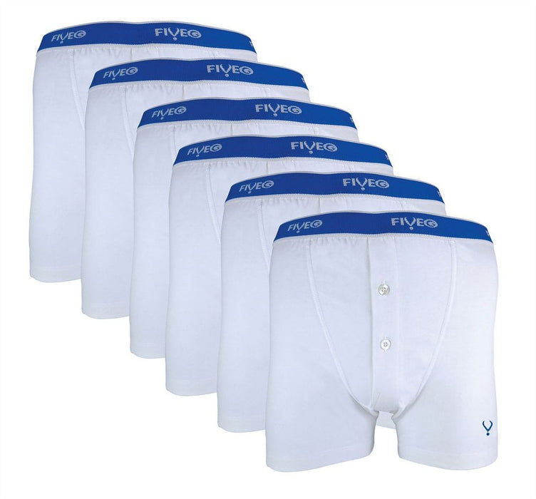 FiveG - 6 Pack Mens Boxers: Fairtrade Cotton, Ethical, Comfortable, Supportive, Premium Quality