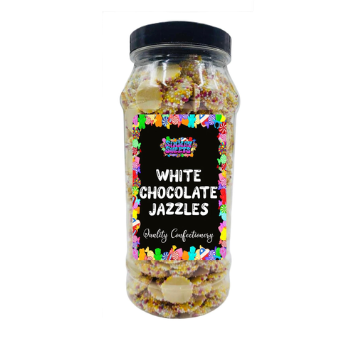 White Chocolate Jazzies Snowies Retro Sweets Gift Jar - 605g