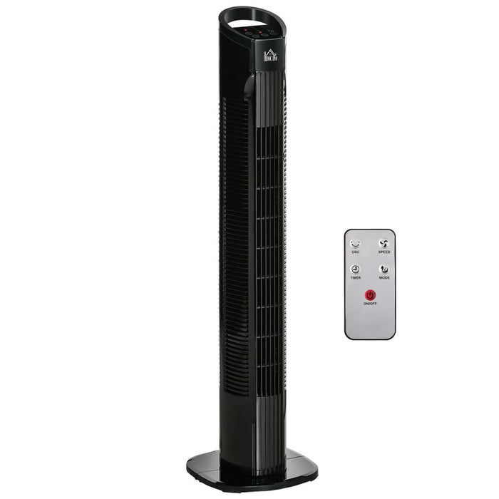 Tower Fan, 3 Speed 3 Mode, Timer, Oscillation, Controller – Black, 9 Setting. Stay cool and comfortable.