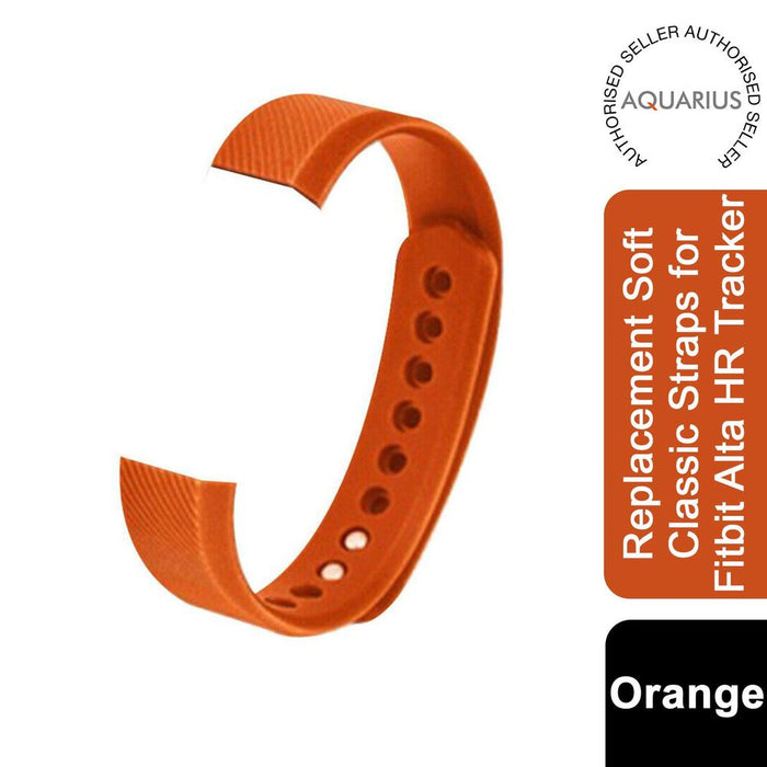 Premium Adjustable Orange Replacement Straps for Fitbit Alta HR Tracker - High Quality and Stylish