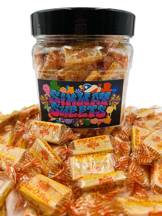 Chick O Stick Jar - Imported, Authentic Taste, Peanut Butter Candy, 77 Individually Wrapped Pieces