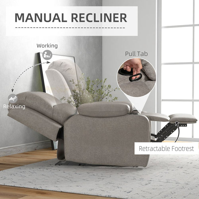 Premium HOMCOM Recliner Armchair - Comfy & Stylish, with Cup Holder