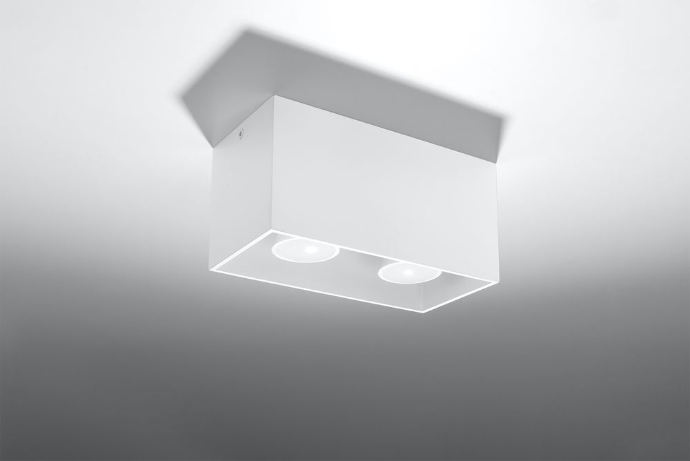 Quad White Square LED Ceiling Lamp - Modern Loft Design - High Quality GU10