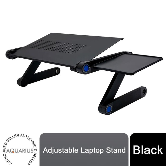 Aquarius Universal Laptop Stand: Adjustable, Durable, Compact Design - Black