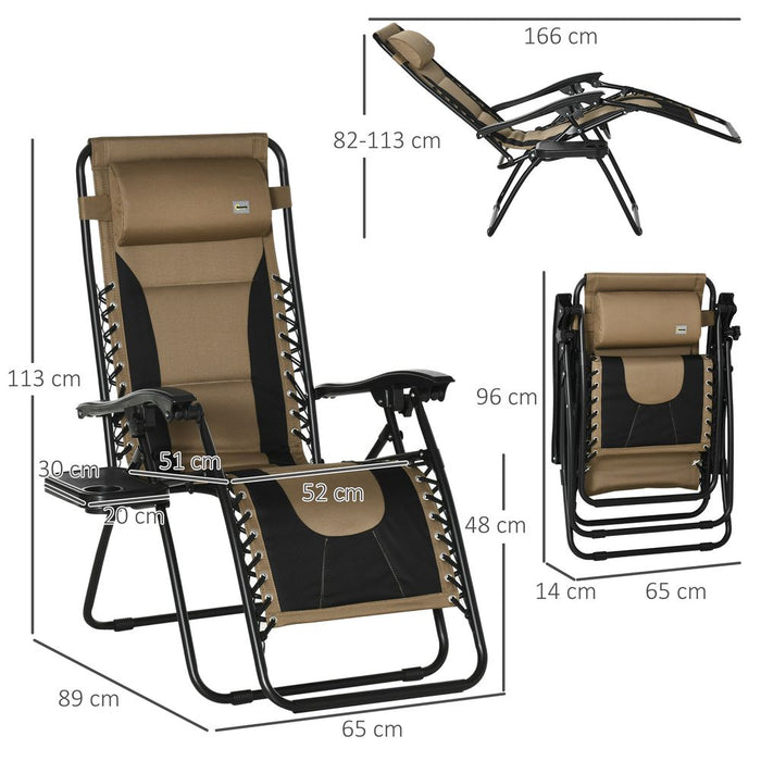 Premium Zero Gravity Chair, Adjustable Recliner, Comfortable Padded Seat, Folding Design