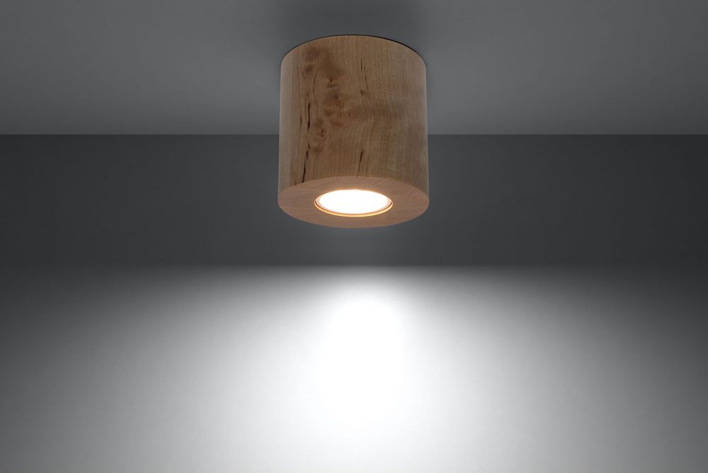 ORBIS Natural Wood Ceiling Lamp - Stylish Boho Design - Top Quality - GU10