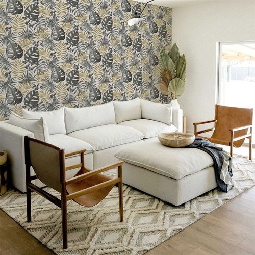 Jungle Wall Black/Gold sw12 wallpaper