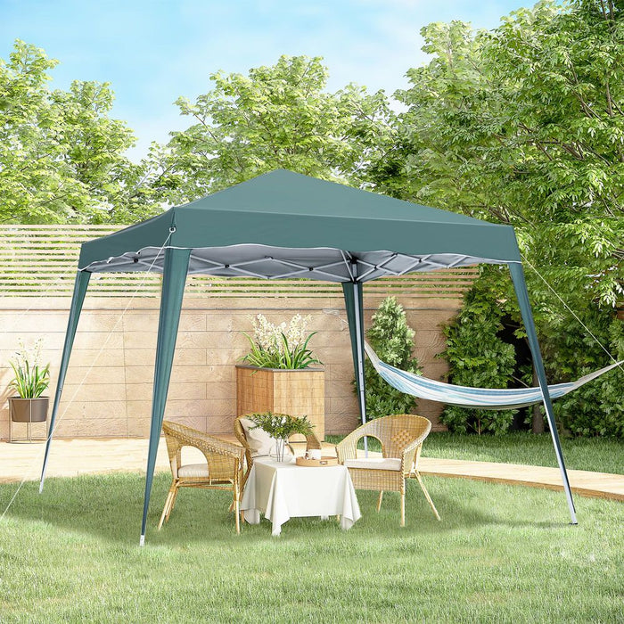 Garden Pop up Gazebo Tent Party Water-resistant Green 2.5M Outsunny