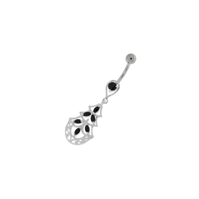 Three Steps Jeweled Chandelier Navel Belly Button Ring