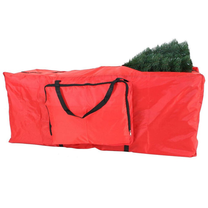 Durable RED Xmas Bag With Side Pocket | Zipping Option