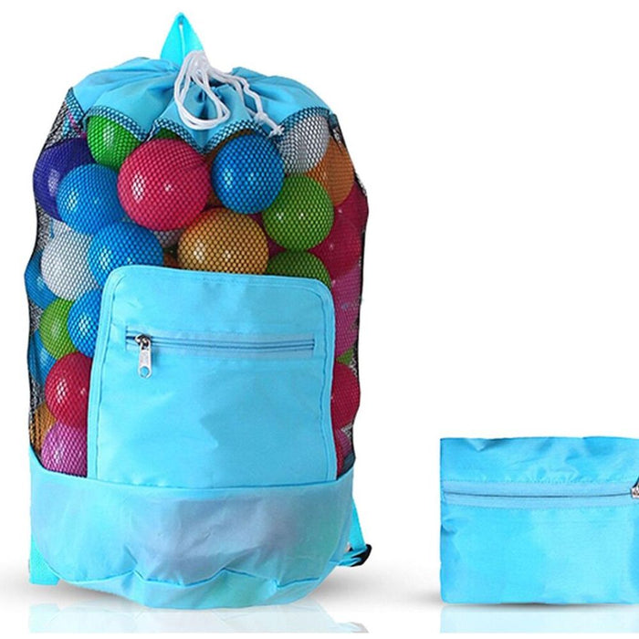 Doodle Toy Storage Bag & Play Mat - Blue. Keep Toys Neat & Organized. Durable Nylon. Portable. Perfect for Travel.