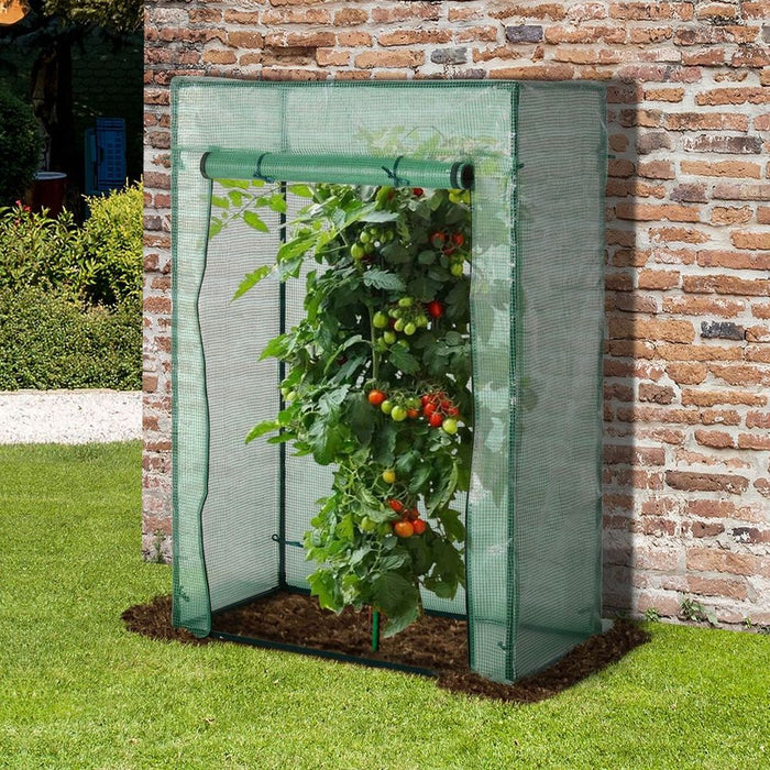 100 x 50 x 150cm Greenhouse w/ Zipper Roll-up Door Outdoor Green