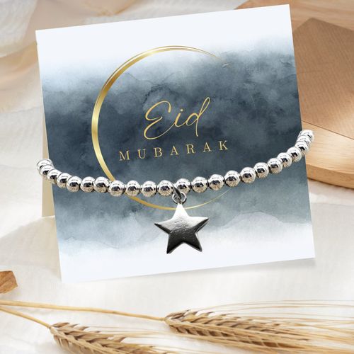 Eid Mubarak Star Bracelet & Gift Card