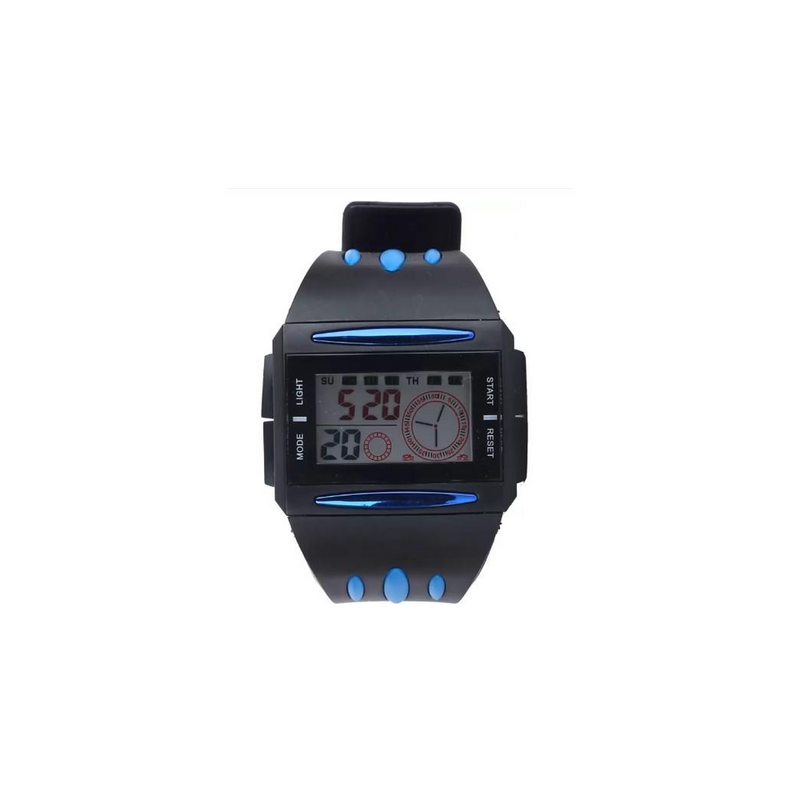 Lasika Mens Sport Watch W-F62 - Rubber Strap - Water Resistant - Multifunction - Assorted Colors