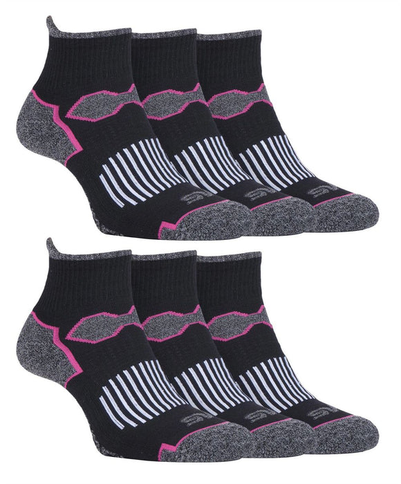 Storm Bloc - 6 Pairs Ladies Bright Sport Ankle Socks