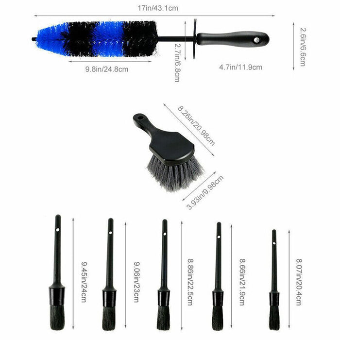 Car Detailing Brush Set for Wheel Cleaning Rotating Wheel Brush Car Cleaner