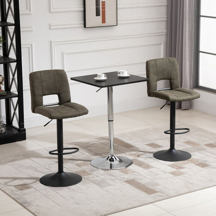 Versatile Adjustable Bar Table - Black/Silver Frame - Premium Quality - Ideal for Any Space