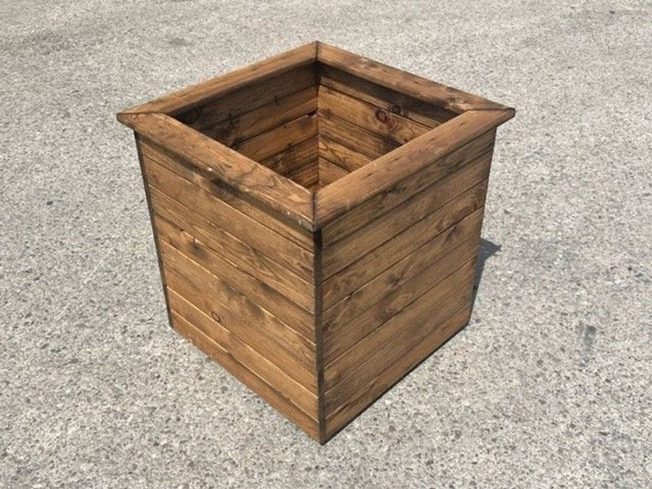 Premium Handcrafted Large Windsor Planter | British Made | Solid Wood | Drainage Slats | 55L Volume | Rustproof Bolting