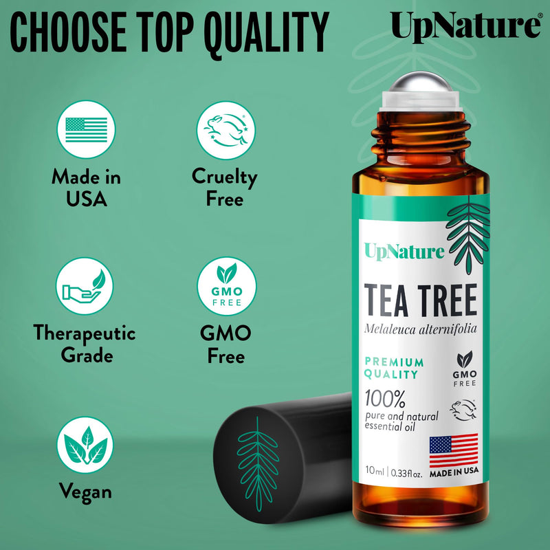 UpNature Tea Tree Essential Oil Roll-On – 100% Natural for Skin