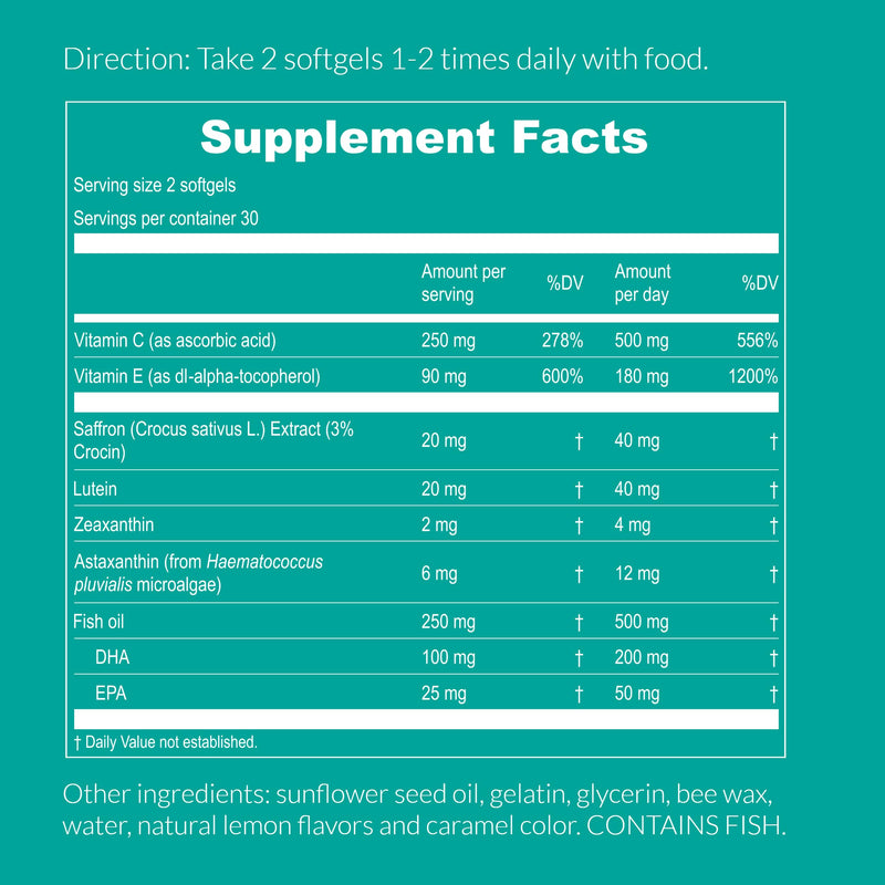 UpNourish AREDS 2 Eye Vitamins for Seniors | Vision & Eye Health Support