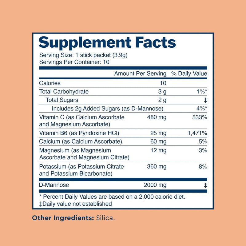 Uqora Flush - D-Mannose Urinary Health Drink Mix, 20 Packets (Unflavored) – Gluten-Free & Vegan