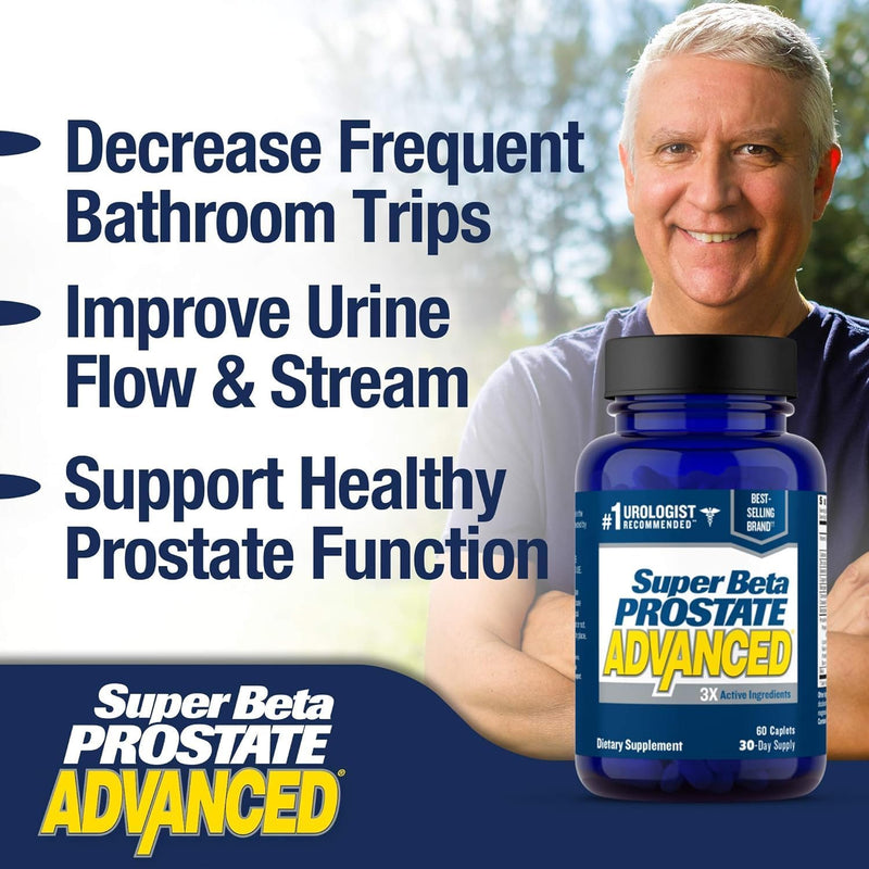 Super Beta Prostate Advanced Prostate Supplement for Men – Beta Sitosterol (Not Saw Palmetto) – 60 Caplets