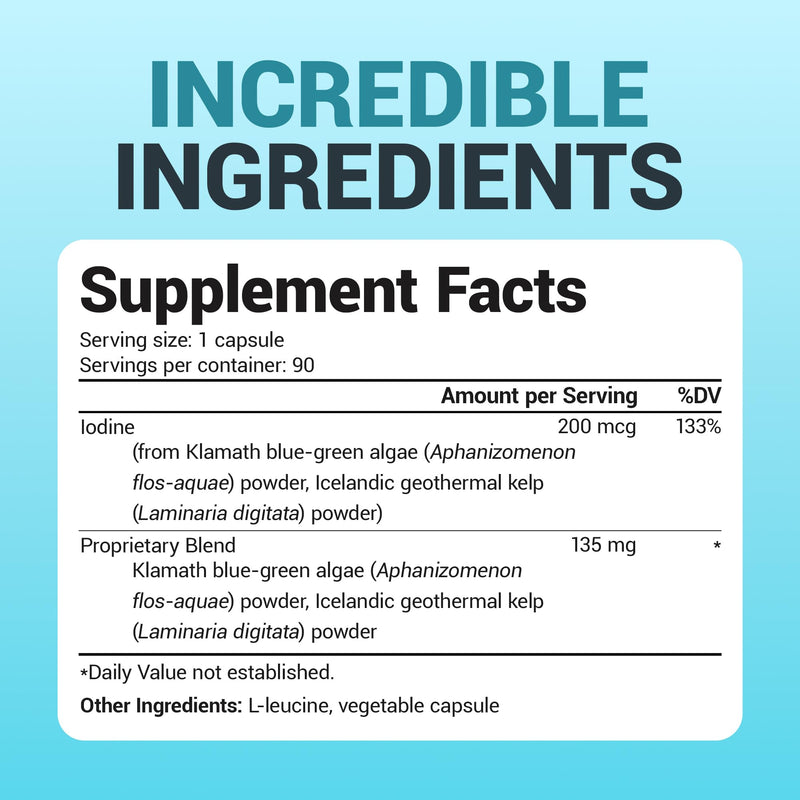 Dr. Berg Sea Kelp Enhanced Iodine – 200 mcg, 90 Capsules